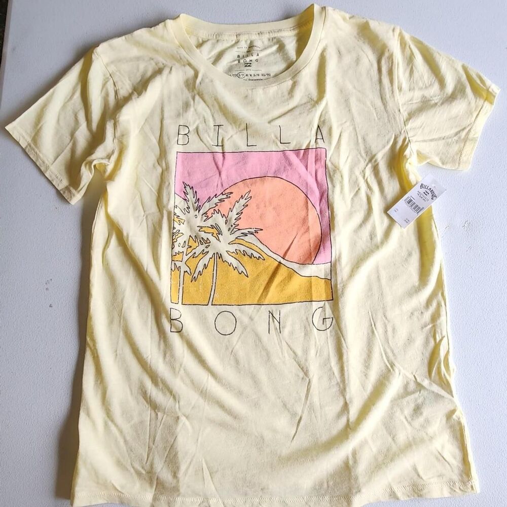 Billabong Women's Yellow T-shirt